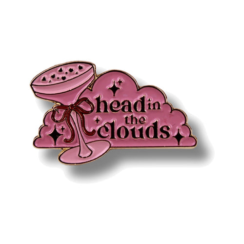Head in the Clouds Enamel Pin on a white background