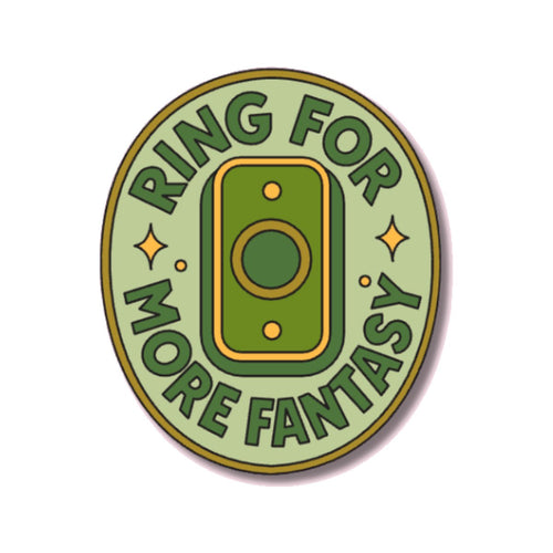 Ring for More Fantasy Enamel Pin on a white background
