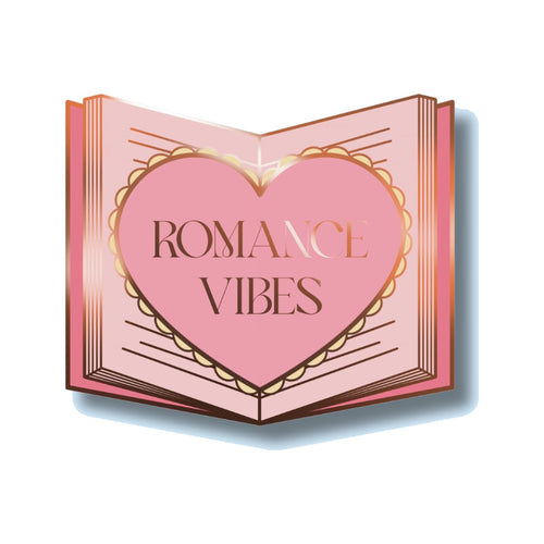 Romance Vibes Enamel Pin on a white background