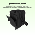 Padded device pocket for an e-reader, iPad or Switch