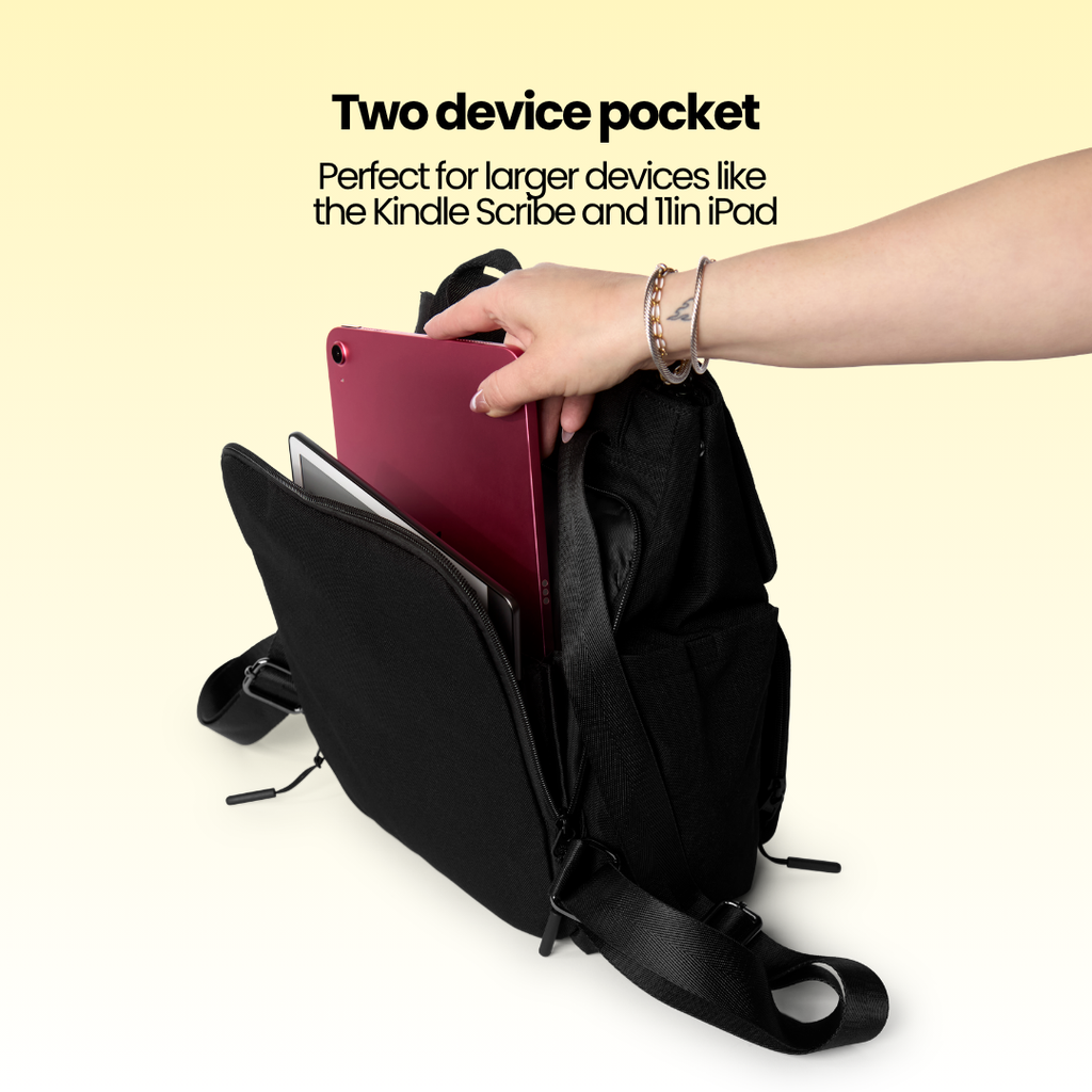 Two device pocket for a Kindle Scribe or iPad