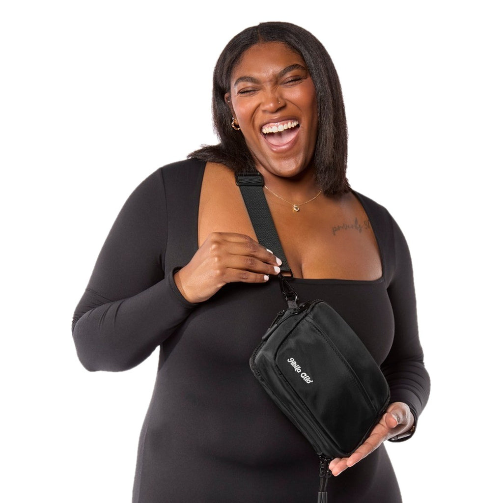 Model wearing the black Original