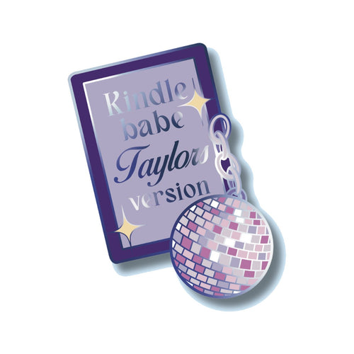 Kindle Babe (Taylor's Version) Enamel Pin on a white background