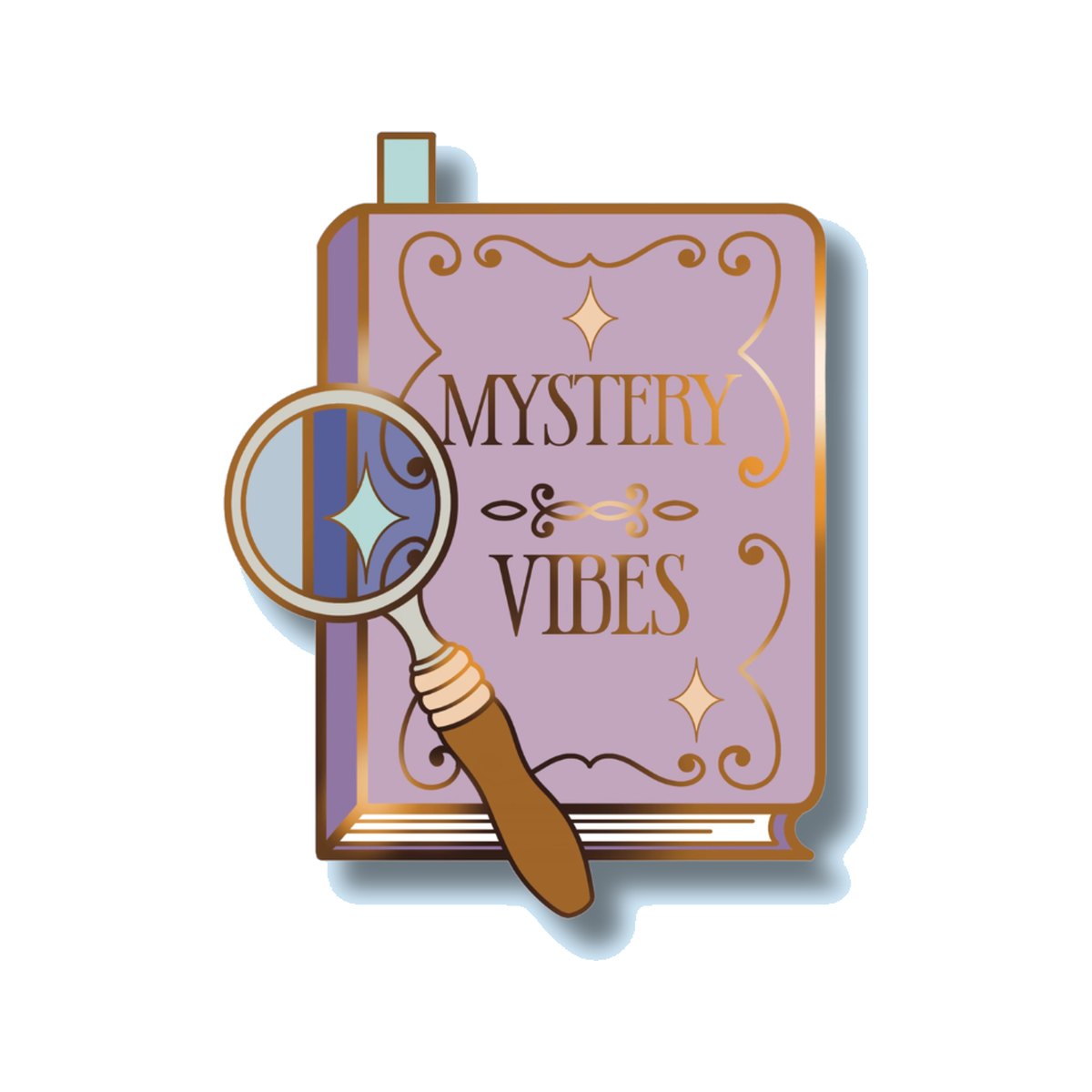 Mystery Vibes Enamel Pin on a white background