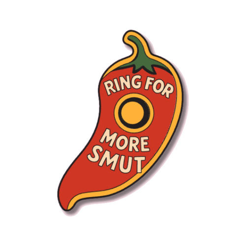 Ring for More Smut Enamel Pin on a white background