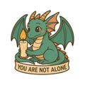 You Are Not Alone Enamel Pin on a white background